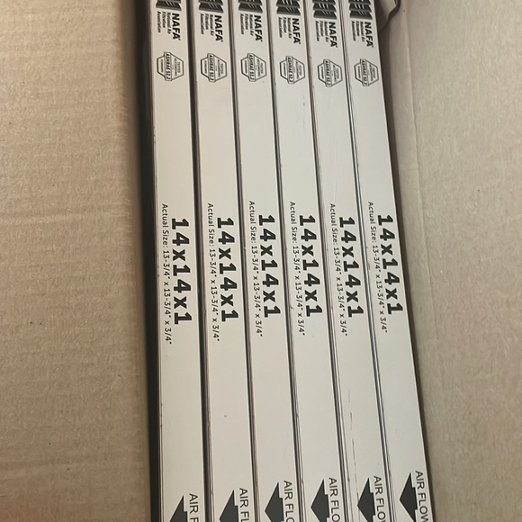 Merv 11   14 x 14 x 1 Air Filters, new, selling all six for one low price. - Picture 3 of 4